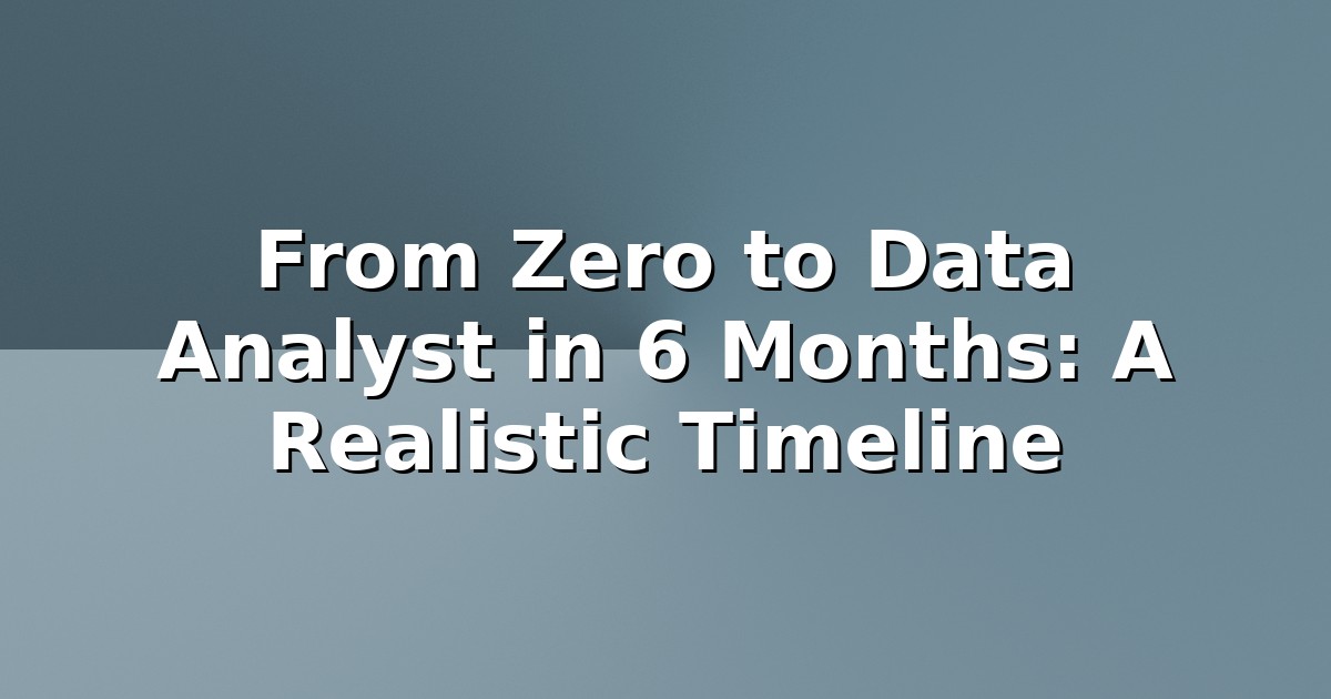 Header image for: From Zero to Data Analyst in 6 Months: A Realistic Timeline